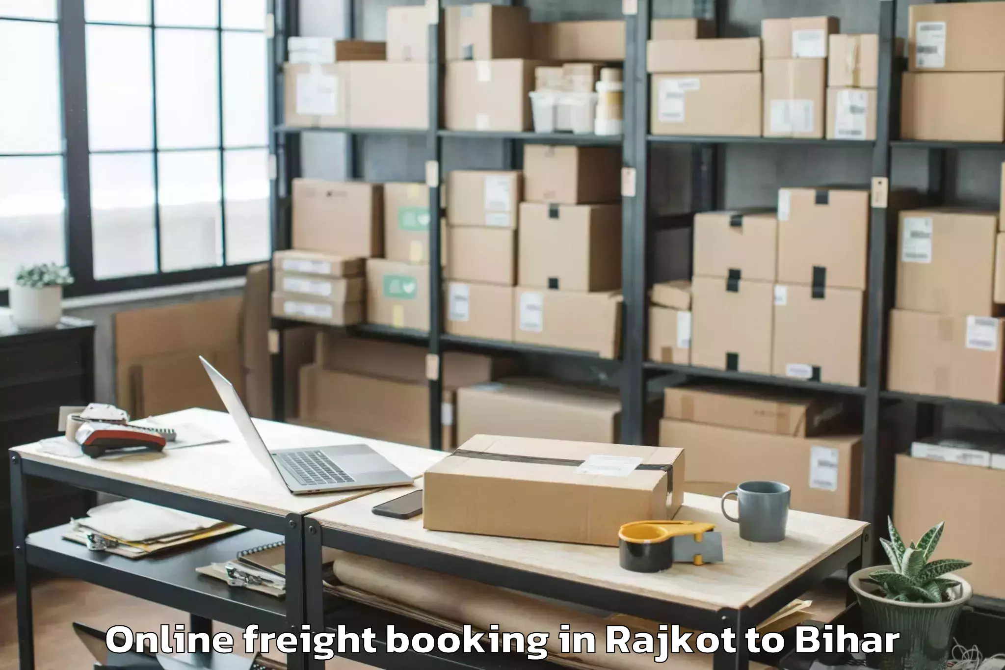 Professional Rajkot to Sharfuddinpur Online Freight Booking